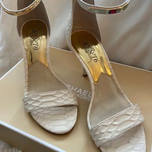 White Michael Kors JetSer6 dressy sandal